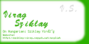 virag sziklay business card